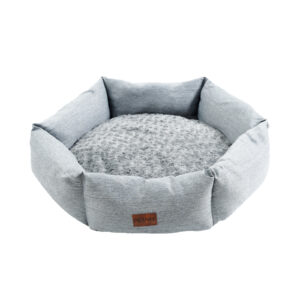 Rose Velvet Hexagonal Dog Bed For Small Medium Large Dogs,Durable Calming Down Dog Sofa,Soft Sleeping Fluffy Fur Plush Dog Couch